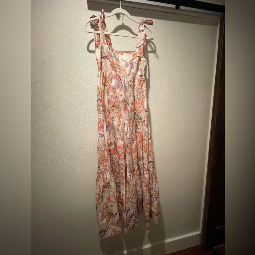 Zimmermann Cira tie shoulder maxi dress